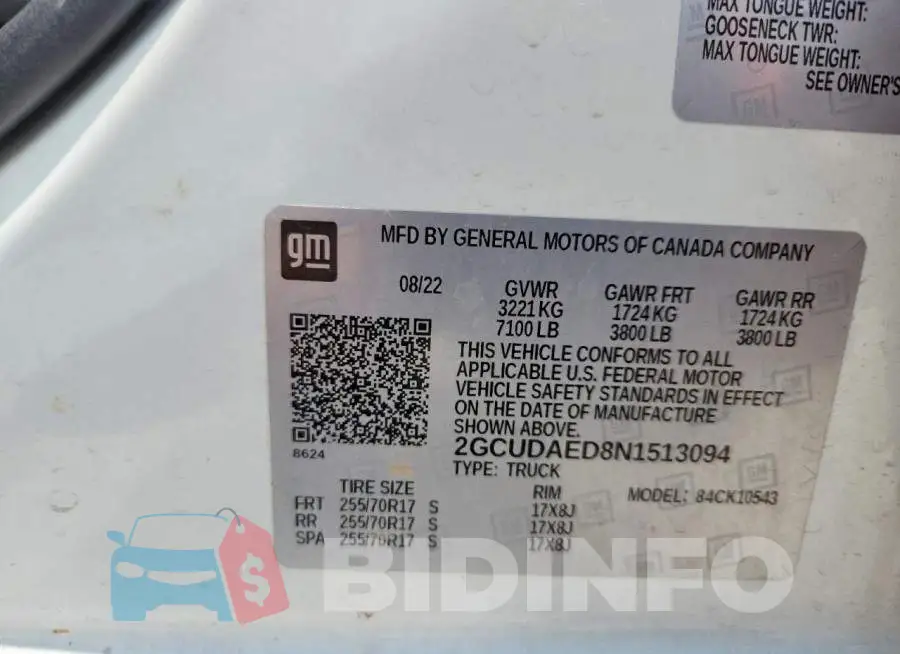 2GCUDAED8N1513094 Photo# 12