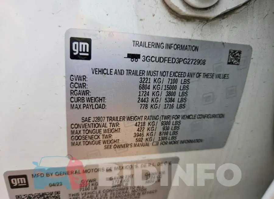 3GCUDFED3PG272908 Photo# 13