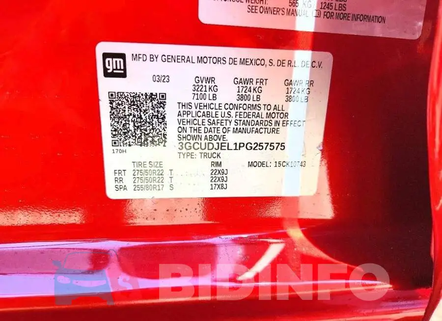 3GCUDJEL1PG257575 Photo# 12