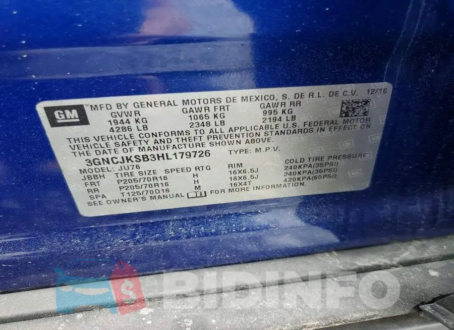 3GNCJKSB3HL179726 Photo# 12