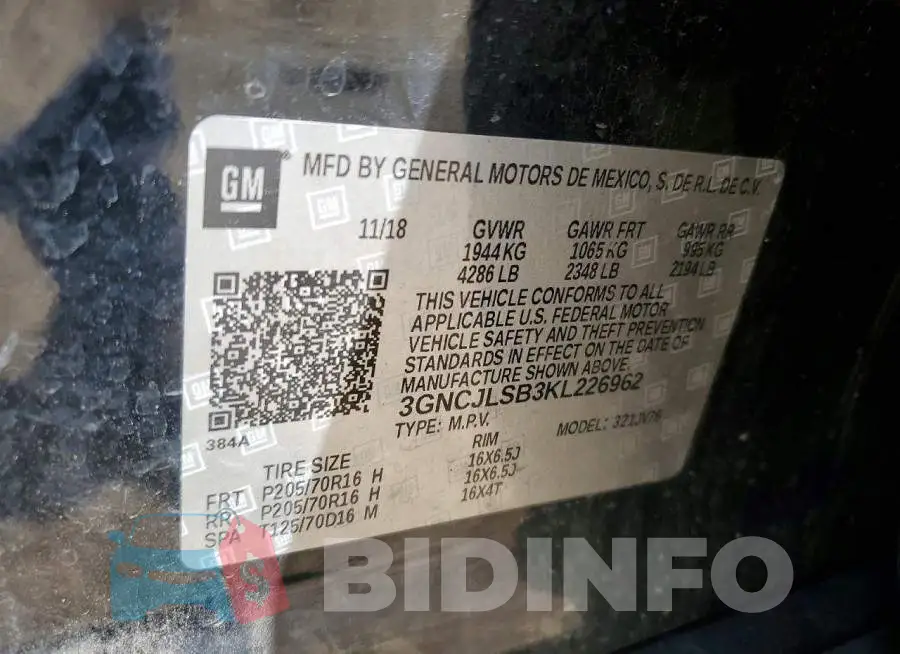 3GNCJLSB3KL226962 Photo# 13