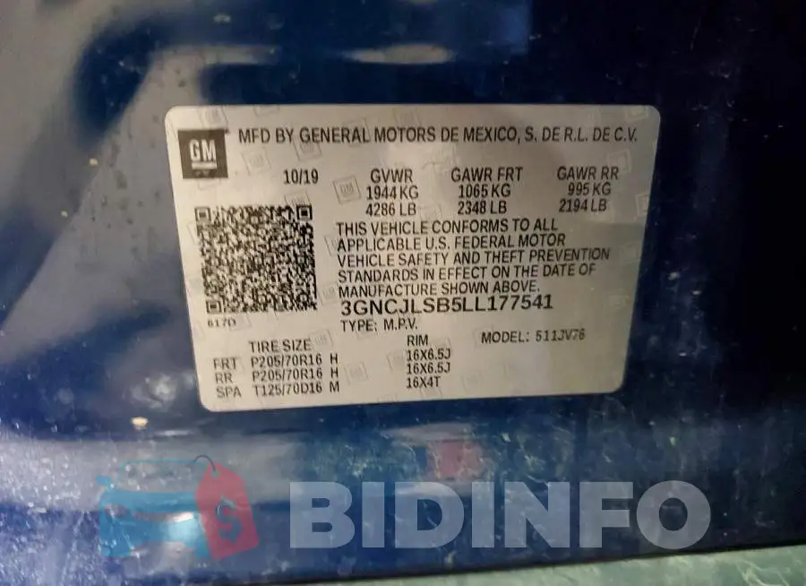 3GNCJLSB5LL177541 Photo# 13