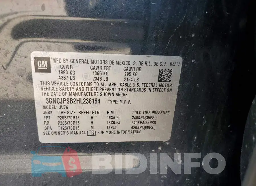 3GNCJPSB2HL238164 Photo# 14