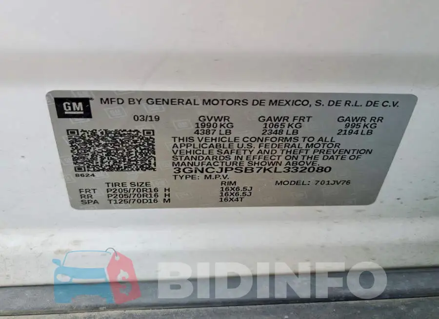3GNCJPSB7KL332080 Photo# 12