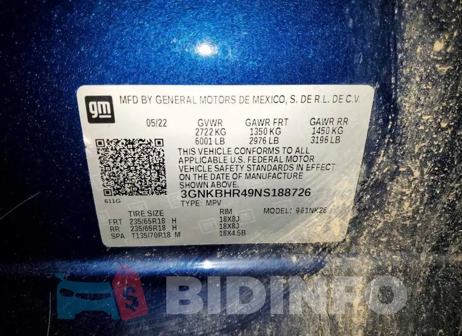 3GNKBHR49NS188726 Photo# 13