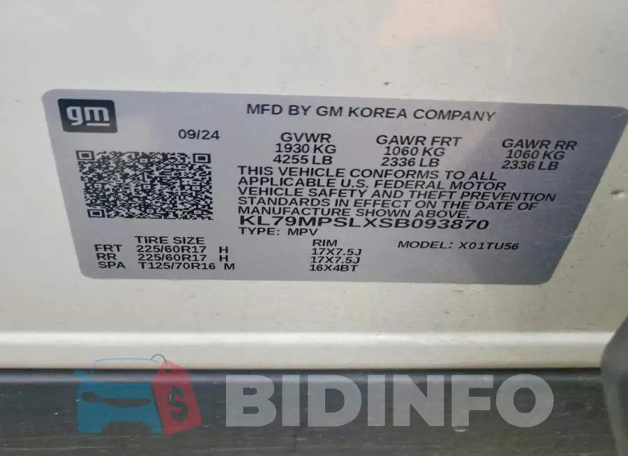 KL79MPSLXSB093870 Photo# 13