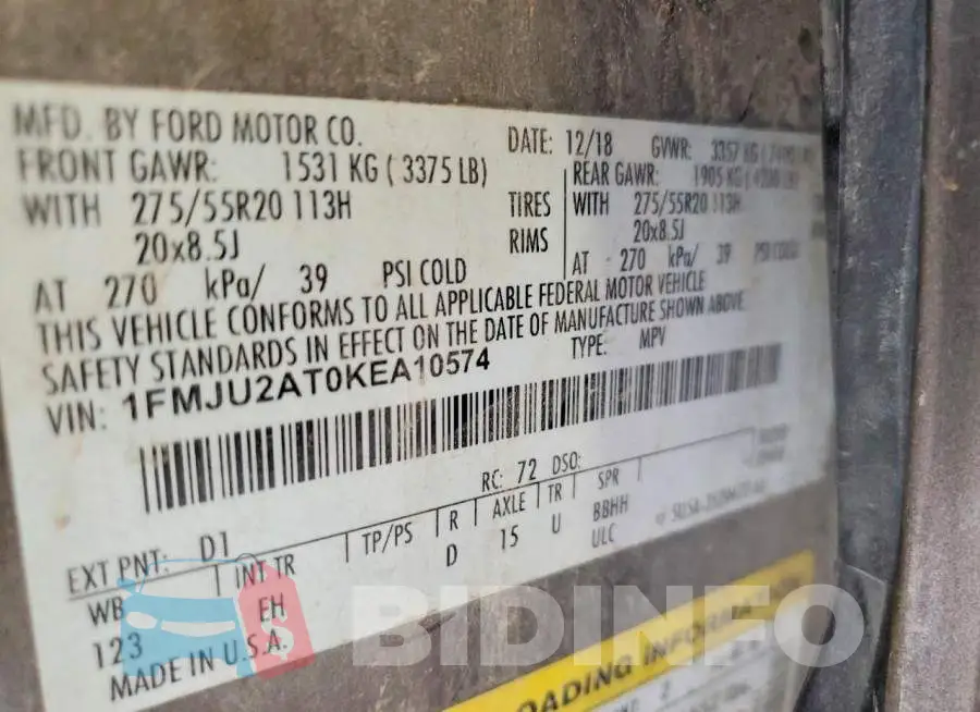 1FMJU2AT0KEA10574 Photo# 13