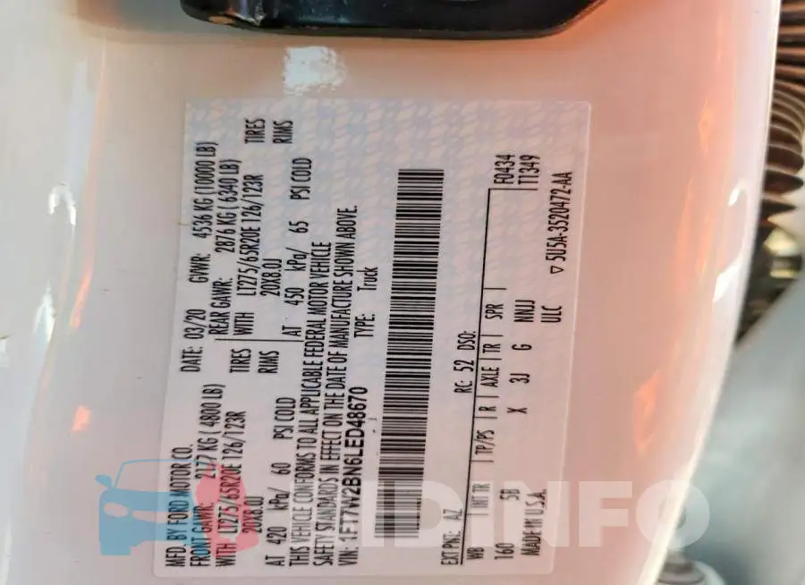 1FT7W2BN6LED48670 Photo# 12