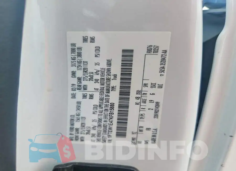 1FTEW1E47KFB15880 Photo# 12