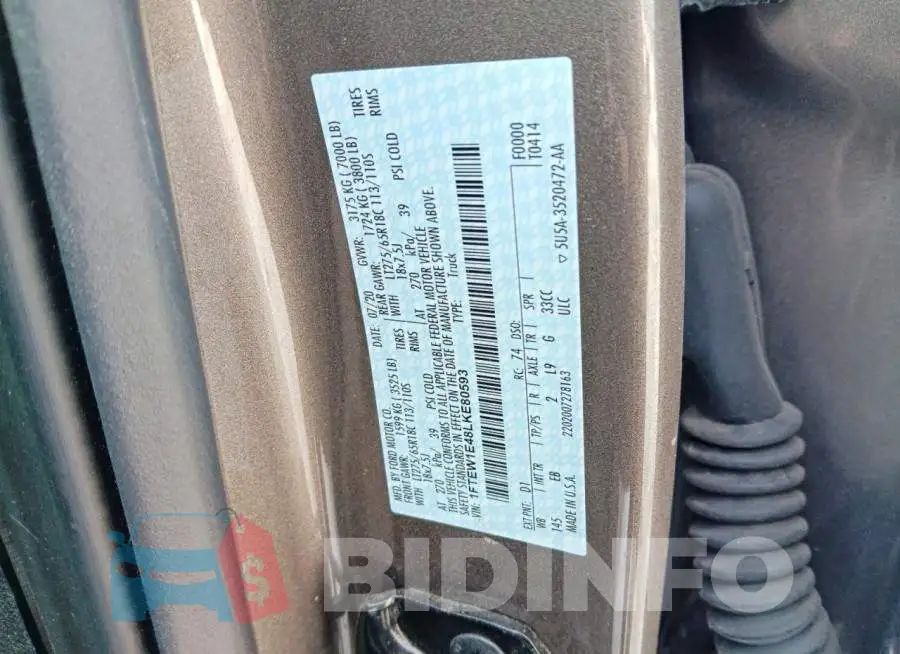 1FTEW1E48LKE80593 Photo# 12