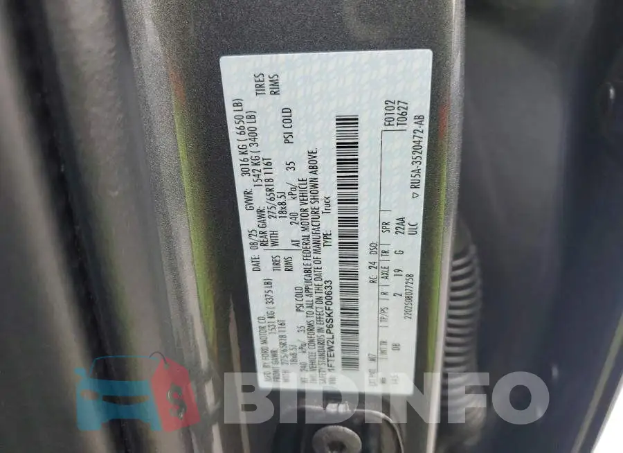 1FTEW2LP6SKF00633 Photo# 12
