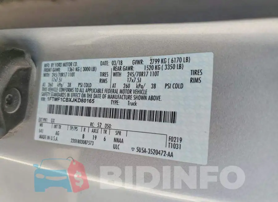 1FTMF1CBXJKD80165 Photo# 12