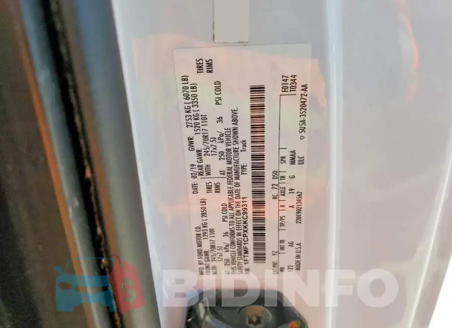 1FTMF1CPXKKC99311 Photo# 12