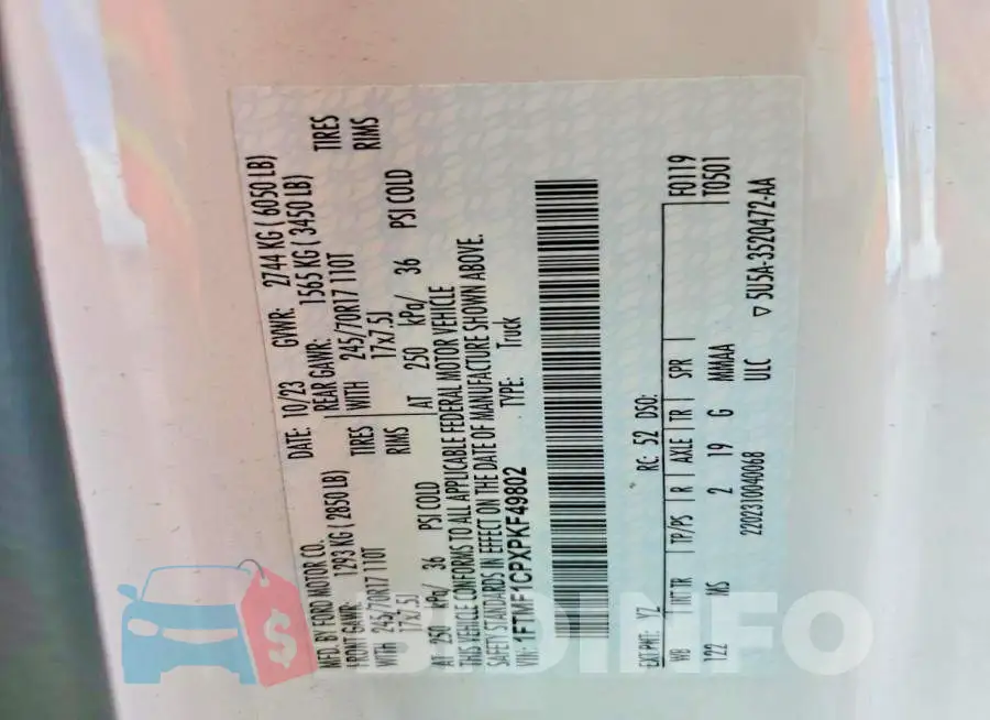 1FTMF1CPXPKF49802 Photo# 12