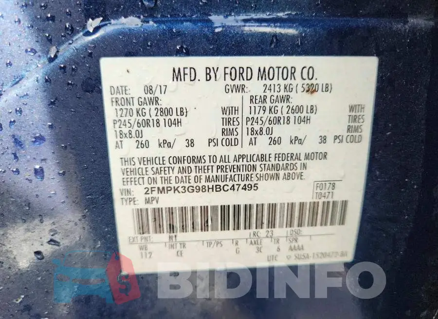 2FMPK3G98HBC47495 Photo# 14