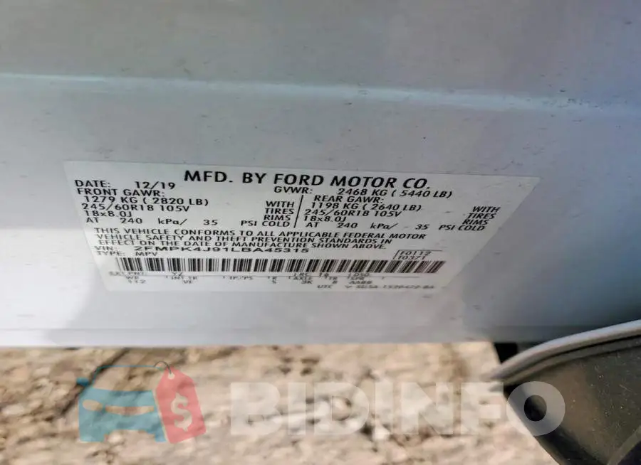 2FMPK4J91LBA45315 Photo# 13