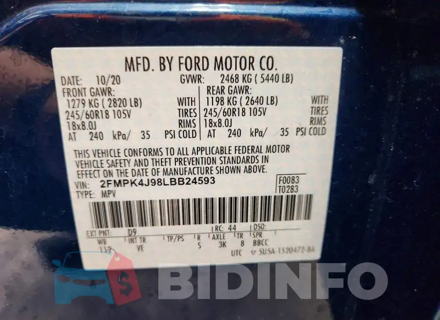 2FMPK4J98LBB24593 Photo# 13