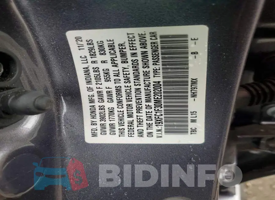 19XFC1F30ME202004 Photo# 12
