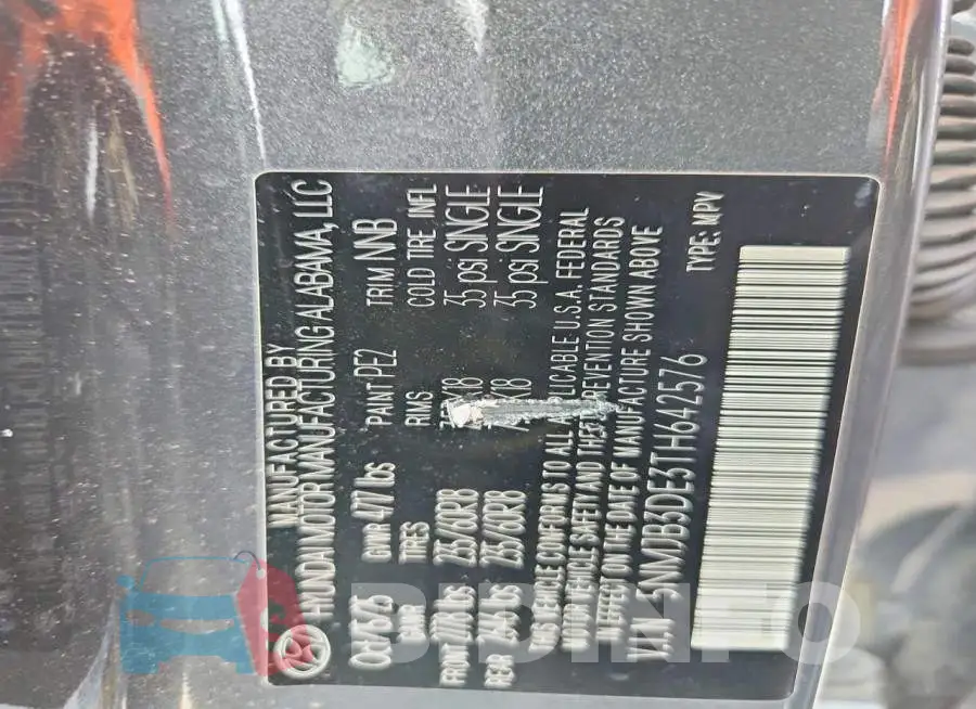 5NMJB3DE3TH642576 Photo# 13
