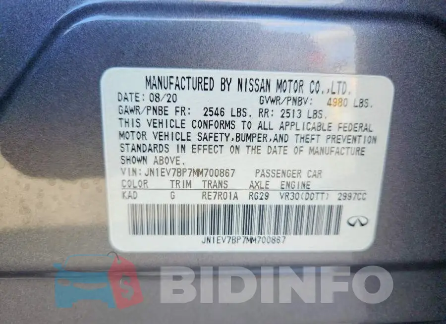 JN1EV7BP7MM700867 Photo# 12