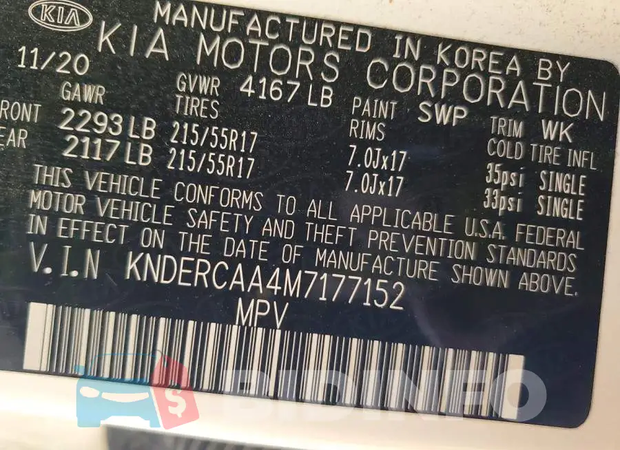 KNDERCAA4M7177152 Photo# 13