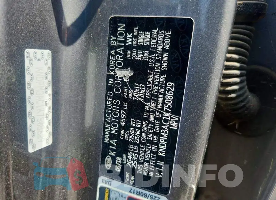 KNDPM3AC1K7508629 Photo# 13