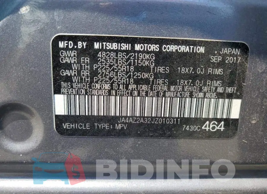JA4AZ2A32JZ010311 Photo# 13