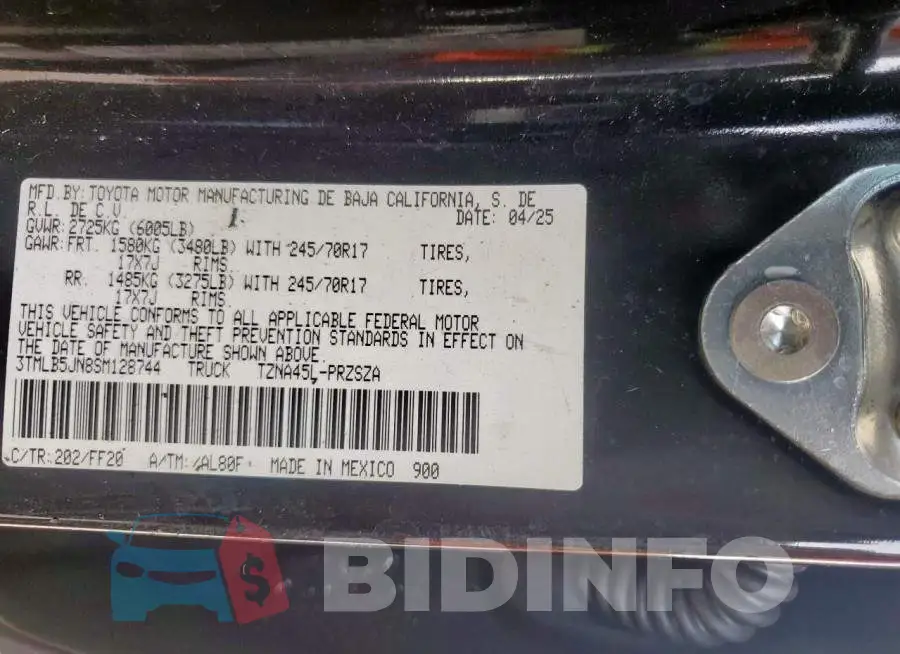 3TMLB5JN8SM128744 Photo# 12