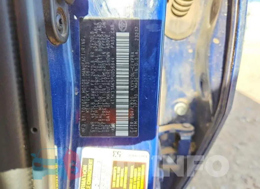 4T1K31AK5PU056844 Photo# 12