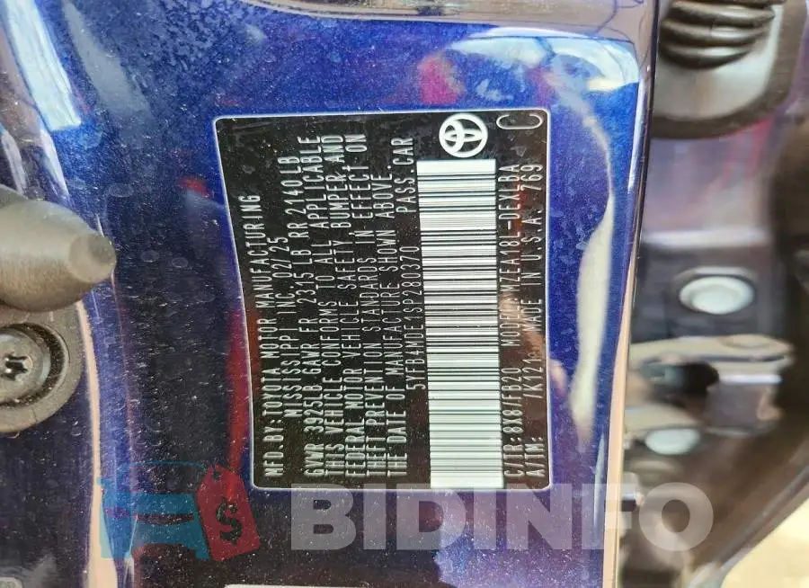 5YFB4MDE1SP280370 Photo# 12