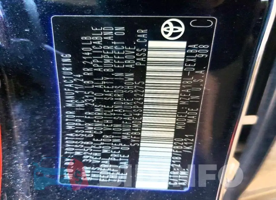 5YFB4MDE4SP242275 Photo# 13