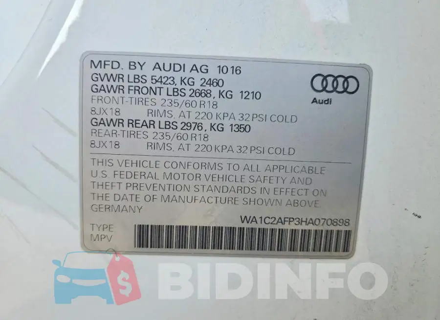 WA1C2AFP3HA070898 Photo# 13