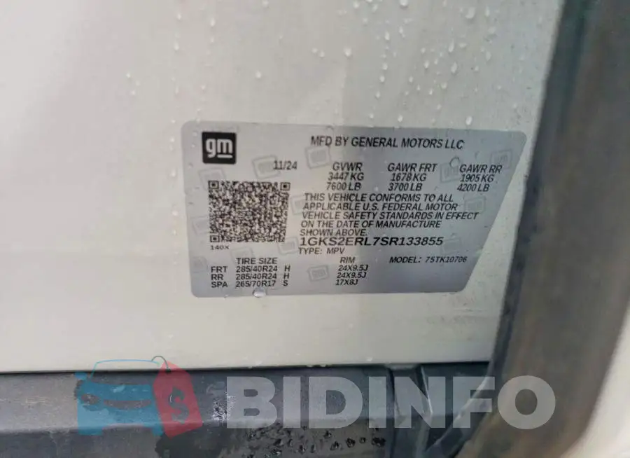 1GKS2ERL7SR133855 Photo# 14