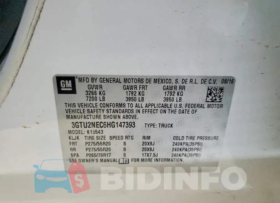 3GTU2NEC6HG147393 Photo# 12
