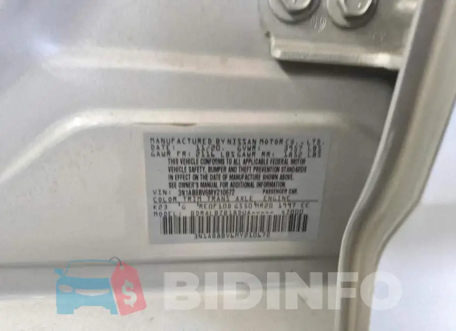 3N1AB8BV6MY210672 Photo# 12