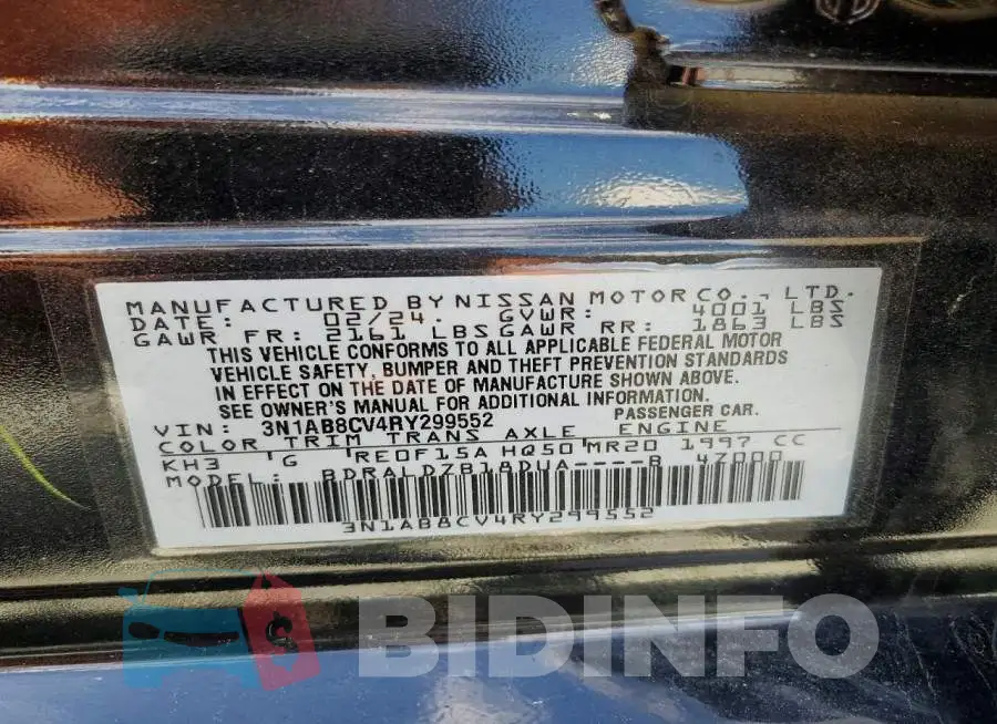 3N1AB8CV4RY299552 Photo# 12