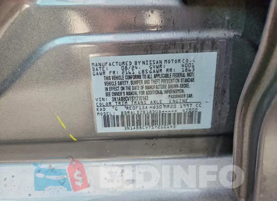 3N1AB8CV7SY210143 Photo# 12