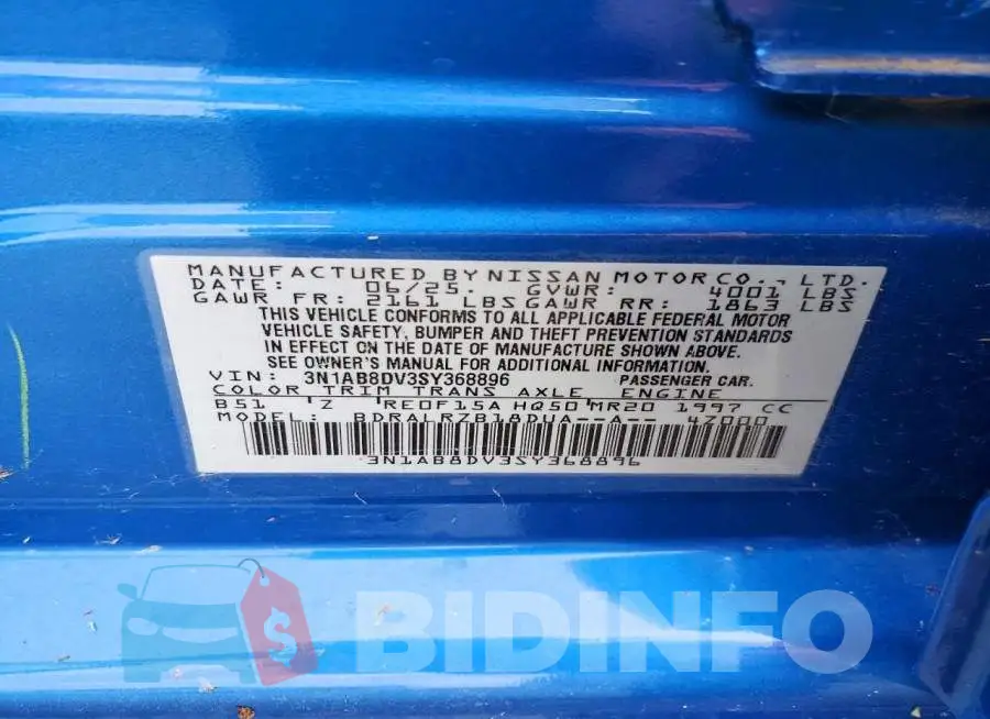 3N1AB8DV3SY368896 Photo# 13