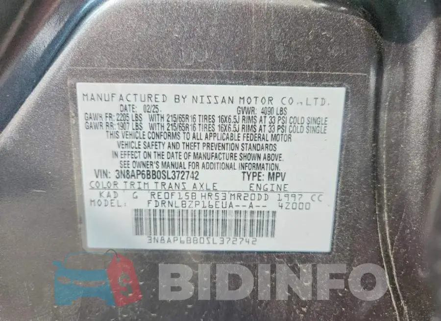 3N8AP6BB0SL372742 Photo# 14