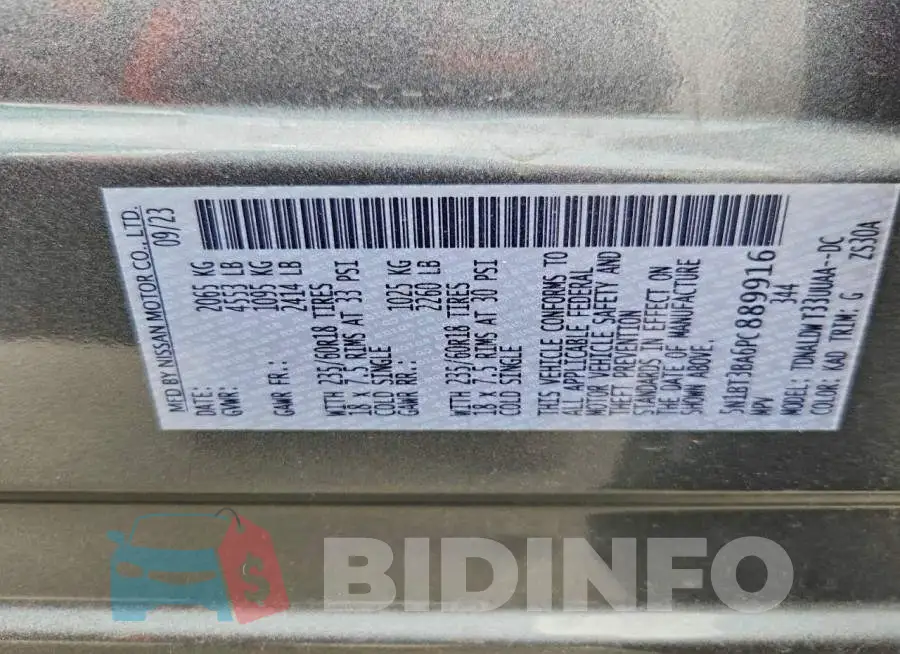 5N1BT3BA6PC889916 Photo# 14