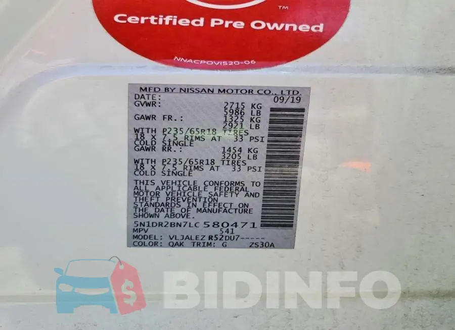 5N1DR2BN7LC580471 Photo# 13