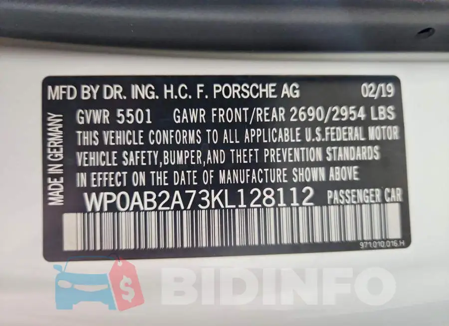 WP0AB2A73KL128112 Photo# 13