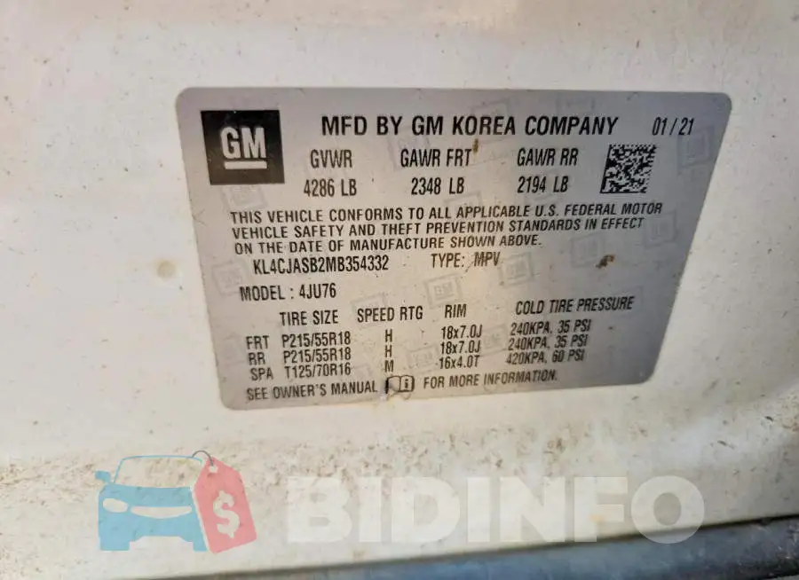 KL4CJASB2MB354332 Photo# 14