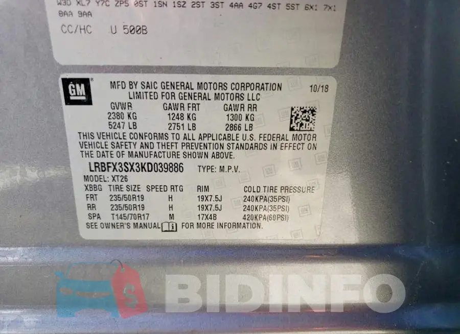LRBFX3SX3KD039886 Photo# 13