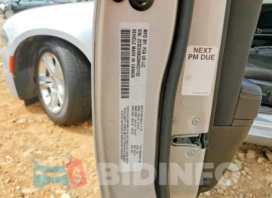 2C3CDXBG5NH231133 Photo# 12