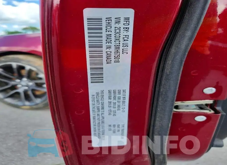 2C3CDXCT8MH675018 Photo# 12