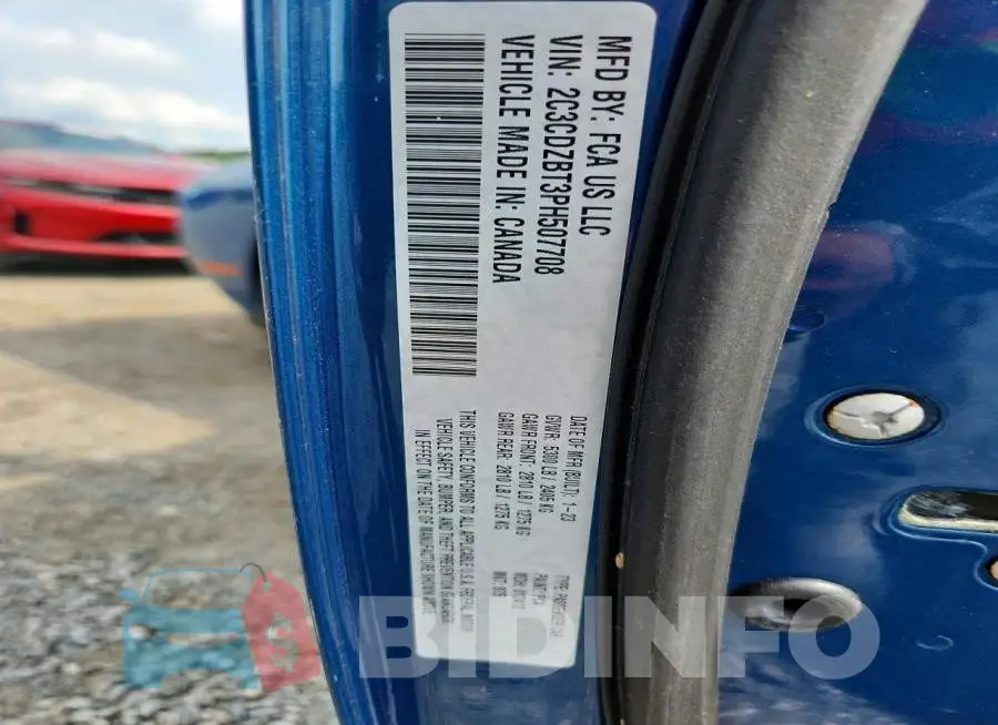 2C3CDZBT3PH507708 Photo# 12