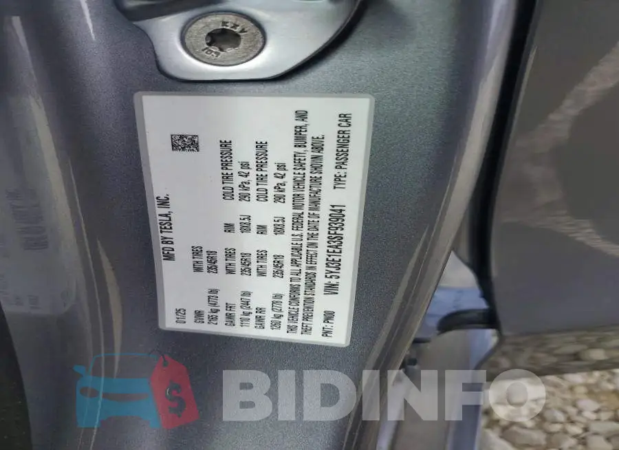5YJ3E1EA3SF939041 Photo# 13