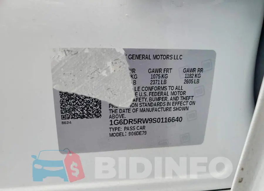 1G6DR5RW9S0116640 Photo# 12