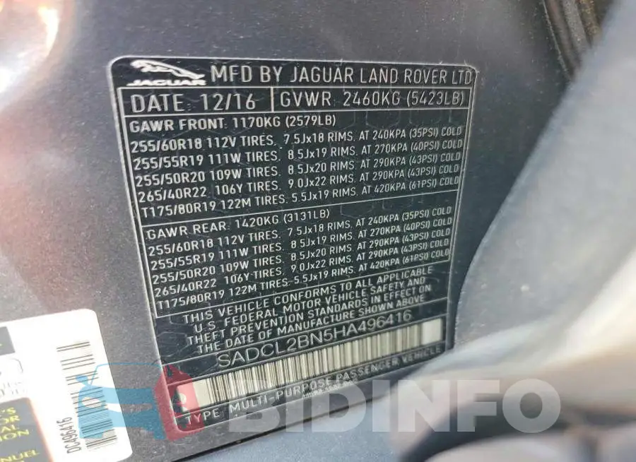 SADCL2BN5HA496416 Photo# 12